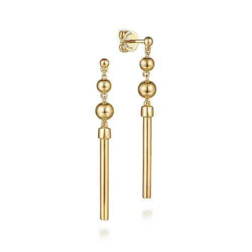 14K Yellow Gold Bujukan Drop Earrings – EG14623Y4JJJ-Gabriel & Co.-Renee Taylor Gallery
