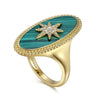 14K Yellow Gold Bujukan Elongated Oval Malachite Inlay Starburst Signet Ring - LR52515Y45MA-Gabriel & Co.-Renee Taylor Gallery