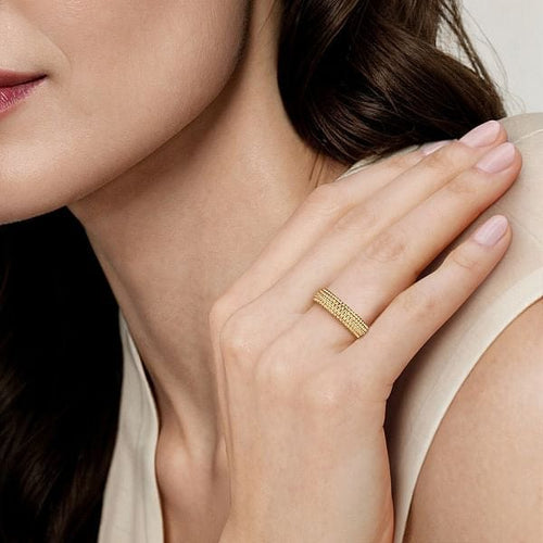 14K Yellow Gold Bujukan Fashion Ring - LR52705Y4JJJ-Gabriel & Co.-Renee Taylor Gallery