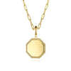 14K Yellow Gold Bujukan Hexagon Personalize Medallion Pendant - PT6586Y4JJJ-Gabriel & Co.-Renee Taylor Gallery