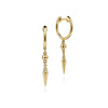 14K Yellow Gold Bujukan Huggie Drop Spike Earrings - EG14740Y4JJJ-Gabriel & Co.-Renee Taylor Gallery