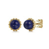 14K Yellow Gold Bujukan Lapis Stud Earrings - EG15156Y4JLP-Gabriel & Co.-Renee Taylor Gallery