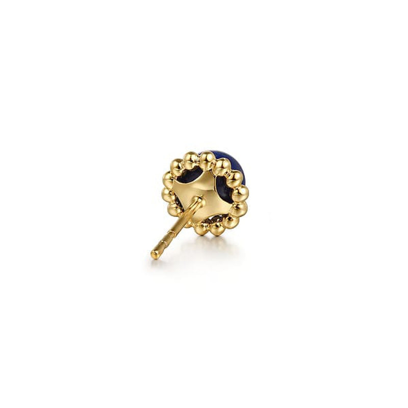 14K Yellow Gold Bujukan Lapis Stud Earrings - EG15156Y4JLP-Gabriel & Co.-Renee Taylor Gallery