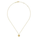 14K Yellow Gold Bujukan Pendant Necklace with Starburst Diamond Center - NK6869Y45JJ-Gabriel & Co.-Renee Taylor Gallery