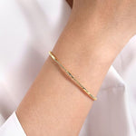 14K Yellow Gold Bujukan Open Bangle - BG4419-62Y4JJJ-Gabriel & Co.-Renee Taylor Gallery