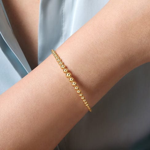 14K Yellow Gold Bujukan Open Bangle - BG4584-62Y4JJJ-Gabriel & Co.-Renee Taylor Gallery
