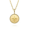 14K Yellow Gold Bujukan Round Starburst Medallion Pendant - PT6584Y4JJJ-Gabriel & Co.-Renee Taylor Gallery