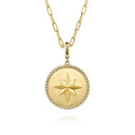 14K Yellow Gold Bujukan Round Starburst Medallion Pendant - PT6584Y4JJJ-Gabriel & Co.-Renee Taylor Gallery
