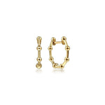 14K Yellow Gold Bujukan Station Huggie Earrings - EG13999Y4JJJ-Gabriel & Co.-Renee Taylor Gallery