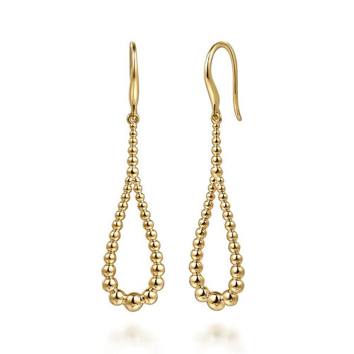 14K Yellow Gold Bujukan Teardrop Earrings - EG15196Y4JJJ-Gabriel & Co.-Renee Taylor Gallery