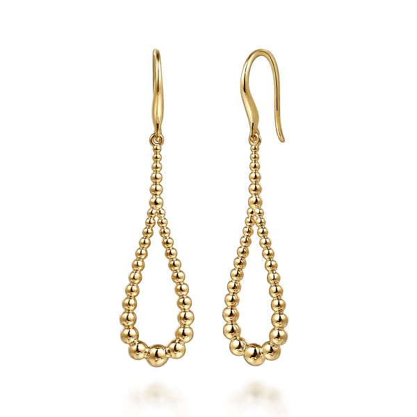 14K Yellow Gold Bujukan Teardrop Earrings - EG15196Y4JJJ-Gabriel & Co.-Renee Taylor Gallery
