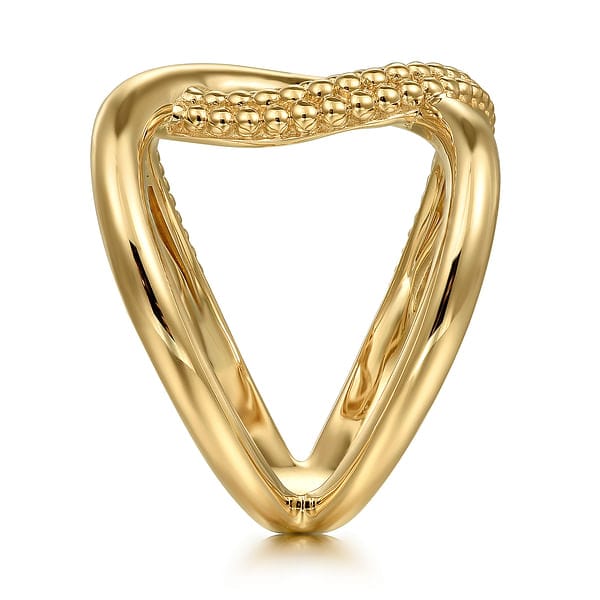 14K Yellow Gold Bujukan Twisted Ladies Ring - LR52561Y4JJJ-Gabriel & Co.-Renee Taylor Gallery