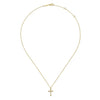 14K Yellow Gold Twisted Rope Cross Pendant Necklace - NK6492Y4JJJ-Gabriel & Co.-Renee Taylor Gallery