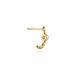 14K Yellow Gold Bujukan White Sapphire J Hoop Earrings - EG15625Y4JWS-Gabriel & Co.-Renee Taylor Gallery