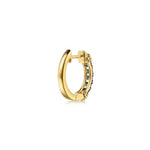 14K Yellow Gold Bujukan and BlueSapphire Huggie Earrings - EG15491Y4JSA-Gabriel & Co.-Renee Taylor Gallery