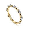 14K Yellow Gold Bujukan Ball and Diamond Cluster Station Ring - LR51685Y45JJ-Gabriel & Co.-Renee Taylor Gallery