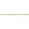 14K Yellow Gold Chain Ankle Bracelet with Diamond Shaped Stations - AB943Y4JJJ-Gabriel & Co.-Renee Taylor Gallery