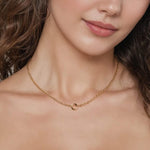 14K Yellow Gold Chain Necklace with Single Circle Station * - NK7975Y4JJJ-Gabriel & Co.-Renee Taylor Gallery