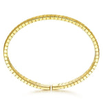 14K Yellow Gold Chevron Open Cuff Bracelet - BG4392-62Y4JJJ-Gabriel & Co.-Renee Taylor Gallery