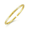 14K Yellow Gold Chevron Split Bangle - BG4391-62Y4JJJ-Gabriel & Co.-Renee Taylor Gallery