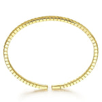 14K Yellow Gold Chevron Split Bangle - BG4391-62Y4JJJ-Gabriel & Co.-Renee Taylor Gallery