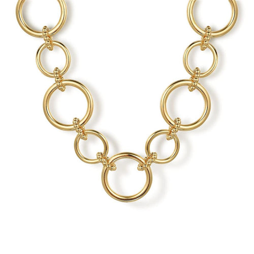 14K Yellow Gold Circle Link Chain Necklace – NK7291-18Y4JJJ-Gabriel & Co.-Renee Taylor Gallery