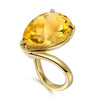 14K Yellow Gold Citrine Pear Ladies Ring - LR52522Y4JCT-Gabriel & Co.-Renee Taylor Gallery