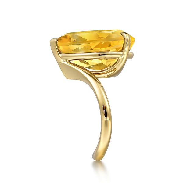 14K Yellow Gold Citrine Pear Ladies Ring - LR52522Y4JCT-Gabriel & Co.-Renee Taylor Gallery