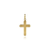 14K Yellow Gold Cross Pendant with Vertical Brush - PCM20040Y4JJJ-Gabriel & Co.-Renee Taylor Gallery