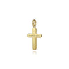 14K Yellow Gold Cross Pendant with Vertical Brush - PCM20040Y4JJJ-Gabriel & Co.-Renee Taylor Gallery