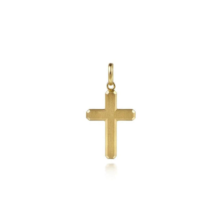 14K Yellow Gold Cross Pendant - PCM20040Y4JJJ-Gabriel & Co.-Renee Taylor Gallery