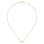 14K Yellow Gold Curved Diamond Bar Necklace - NK5424Y45JJ-Gabriel & Co.-Renee Taylor Gallery