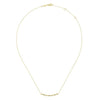 14K Yellow Gold Curved Geometric Diamond Bar Necklace - NK5732Y45JJ-Gabriel & Co.-Renee Taylor Gallery