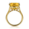 14K Yellow Gold Cushion Cut Citrine Ladies Ring - LR52518Y4JCT-Gabriel & Co.-Renee Taylor Gallery