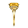 14K Yellow Gold Cushion Cut Citrine Ladies Ring - LR52518Y4JCT-Gabriel & Co.-Renee Taylor Gallery
