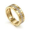 14K Yellow Gold Diamond Band with Hexagon Pattern - LR52180Y45JJ-Gabriel & Co.-Renee Taylor Gallery