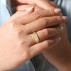 14K Yellow Gold Diamond Band with Hexagon Pattern - LR52180Y45JJ-Gabriel & Co.-Renee Taylor Gallery