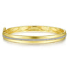 14K Yellow Gold High Polished Bangle with Diamond Inner Channel – BG4234-62Y45JJ-Gabriel & Co.-Renee Taylor Gallery