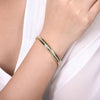 14K Yellow Gold High Polished Bangle with Diamond Inner Channel – BG4234-62Y45JJ-Gabriel & Co.-Renee Taylor Gallery