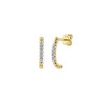 14K Yellow Gold Diamond Bujukan Butter Cup J Hoop Earrings - EG15619Y45JJ-Gabriel & Co.-Renee Taylor Gallery