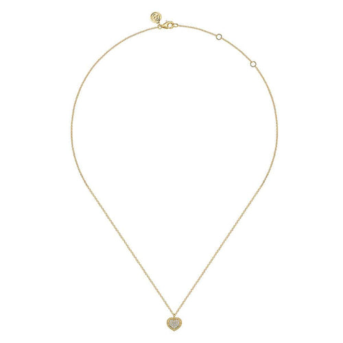 14K Yellow Gold Diamond Bujukan Heart Necklace - NK7440Y45JJ-Gabriel & Co.-Renee Taylor Gallery