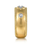 14K Yellow Gold Diamond Bujukan Wide Band Ladies Ring – LR52560Y45JJ-Gabriel & Co.-Renee Taylor Gallery