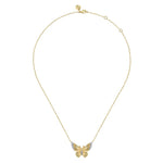 14K Yellow Gold Diamond Butterfly Pendant Necklace - NK7938Y45JJ-Gabriel & Co.-Renee Taylor Gallery
