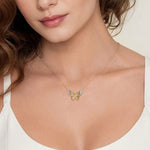 14K Yellow Gold Diamond Butterfly Pendant Necklace - NK7938Y45JJ-Gabriel & Co.-Renee Taylor Gallery