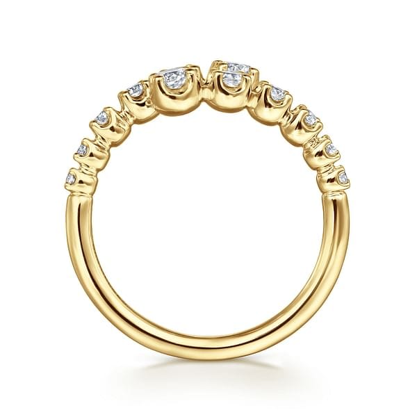 14K Yellow Gold Diamond Bypass Ring - LR52422Y45JJ-Gabriel & Co.-Renee Taylor Gallery