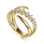 14K Yellow Gold Diamond Bypass Ring - LR52723Y45JJ-Gabriel & Co.-Renee Taylor Gallery