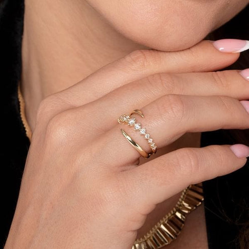 14K Yellow Gold Diamond Bypass Ring - LR52723Y45JJ-Gabriel & Co.-Renee Taylor Gallery