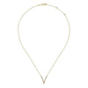 14K Yellow Gold Diamond Chevron Necklace - NK4720Y45JJ-Gabriel & Co.-Renee Taylor Gallery
