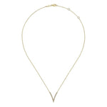 14K Yellow Gold Diamond Chevron Necklace - NK4720Y45JJ-Gabriel & Co.-Renee Taylor Gallery