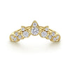 14K Yellow Gold Diamond Chevron Ring - LR52192Y45JJ-Gabriel & Co.-Renee Taylor Gallery